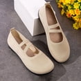 thumbnail image 4 of Willtoo Ballet Flats Shoes for Women Foldable Round Toe Orthopedic Shoes Knit Fabric, Arch Support, Massage Bumps Insoles, Rubber Soles, Elastic Band, Comfortable Dressy Casual, 4 of 4