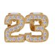 thumbnail image 2 of Number23 18K Golden Rhinestone Tapas de huecos Rejillas de boca Oro Salvador 18K parrillas chapadas en oro, 2 of 10