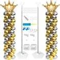 thumbnail image 1 of Juego de 2 kit de Soportes de Columna Arco para Globos, Soporte Telescópico Metálico de Altura Ajustable con Accesorios Base para Globos, Mamparas para Decoracion de Fiestas, Navidad y Bodas, 1 of 4