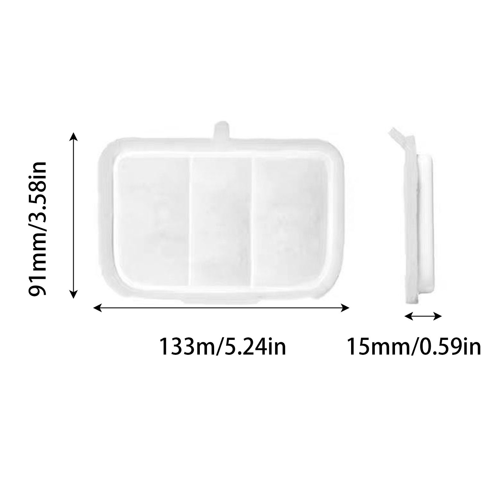 CHIKANSTORE 5 Pack Cat Water Fountain Filter,Filter Unit Rect Compatible Pet Cordless Water Fountain (5 Pack, 105fl Oz)
