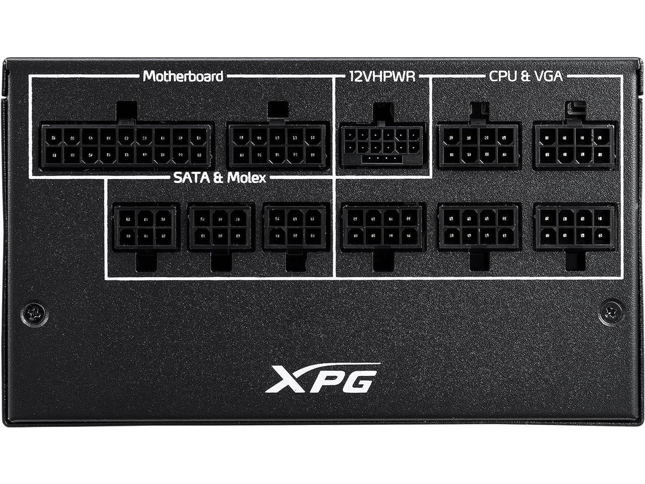 XPG Core Reactor II 1000W PCIE 5 & ATX 3.0 Power Supply - Full Modular - 80 Plus and Cybenetics GOLD Certified - 100% Japanese 105°C Capacitors (COREREACTORII1000G-BKCUS)