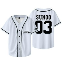 Kpop ENHYPEN Sunoo Baseball Jacket Tee Walk The Line World Tour Merch Unisex Short Sleeve T-Shirts