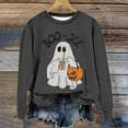thumbnail image 4 of Boo Jee Halloween Sweatshirts for Women 2025 Long Sleeve Crewneck Cute Ghost Graphic Sweatshirt Pullover Tops, 4 of 7