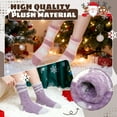 thumbnail image 4 of UNEEI Fuzzy Socks for Women, Cozy Fluffy Winter Warm Slipper Socks , 6 Pair Colorful Fluffy Socks for Home Sleeping, 4 of 8