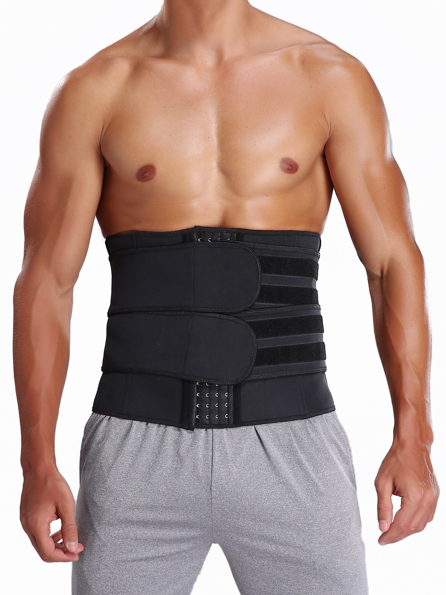 Sauna Sweat Belt MELERIO Waist Trimmer for Women & Men Back Support Waist Trainer with Pockets