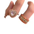 thumbnail image 5 of Anillo de diseño de nicho de moda con dibujos animados divertidos, anillo abierto que combina con todo, joyería moderna, 5 of 5