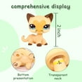 thumbnail image 4 of Minilps Pet Toy Short Hair Cat #3573,Collectible Mini Toy Figurines,Love Heart Beard Cat, 4 of 8