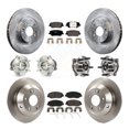 thumbnail image 1 of Transit Auto Front Rear Hub Bearings Assembly Disc Brake Rotors and Ceramic Pads Kit (10Pc) for Car Hyundai Santa Fe XL FWD - Left Right Side (Driver Passenger) KBB-115404, 1 of 11