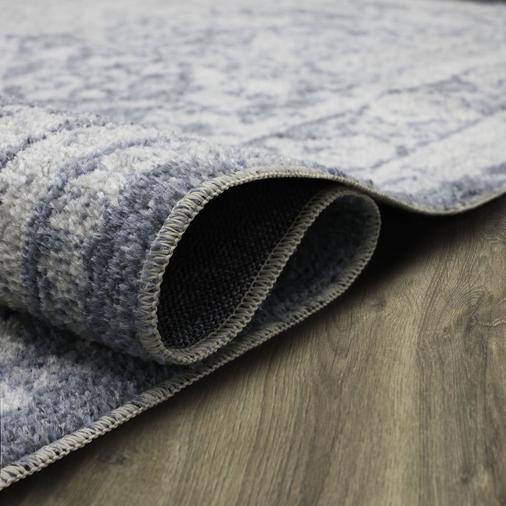 Mohawk Home Vulcan Geometric Indoor Polyester Runner Rug, Blue, 2' x 10'