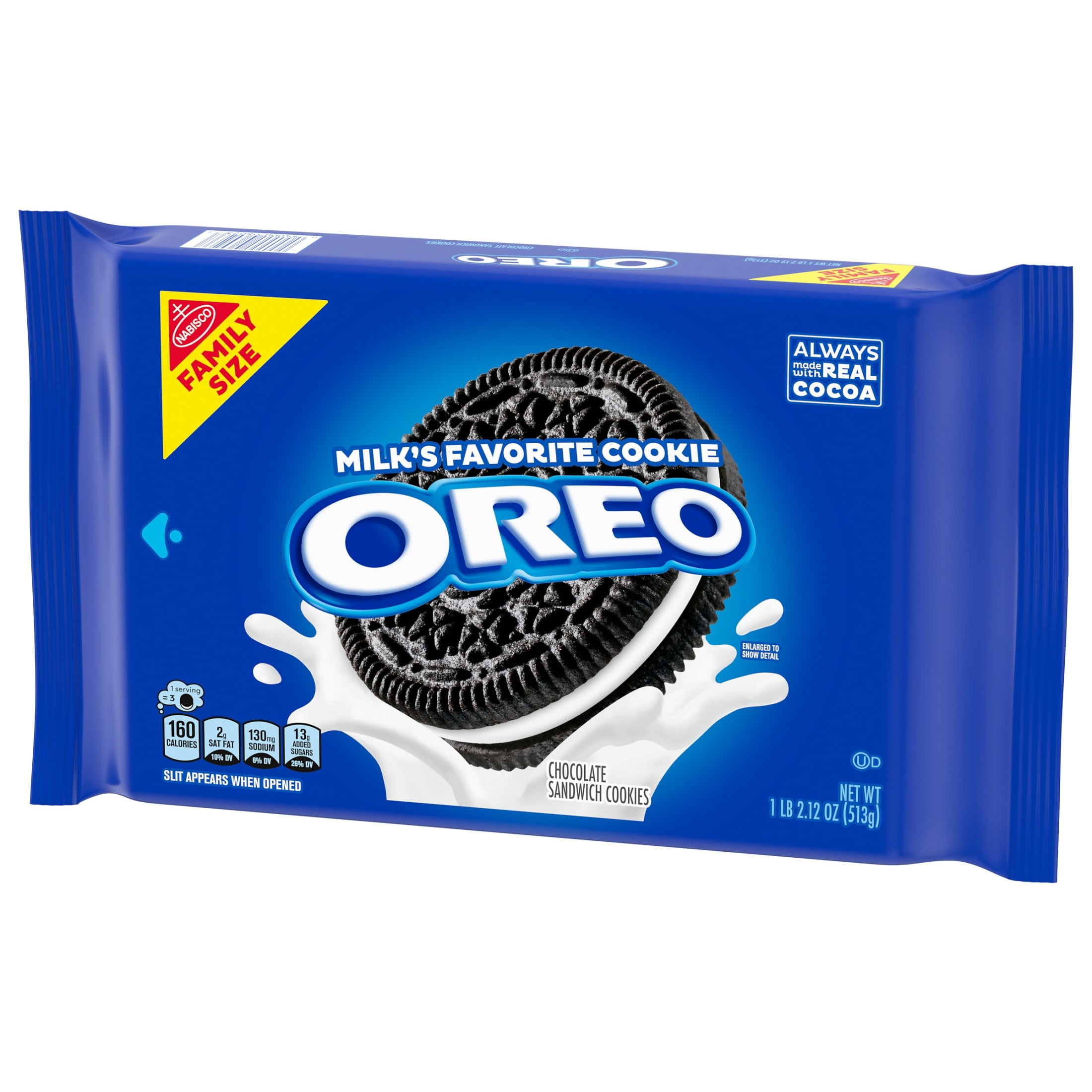 OREO Chocolate Sandwich Cookies, Family Size, Halloween Snacks, 18.12 oz (Pack of 8)
