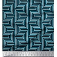 thumbnail image 1 of Soimoi Velvet Fabric Square & Spiral Geometric Print Fabric by Yard 58 Inch Wide, 1 of 3