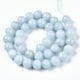 thumbnail image 2 of Natural Chalcedony Beads Strands Imitation Aquamarine Dyed & Heated Round 10mm Hole: 1mm about 37~38pcs/strand 14.96~15.35 inch(38~39cm), 2 of 4