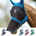 thumbnail image 1 of Harrison Howard CareMaster Pro Luminous Horse Fly Mask Long Nose with Ears UV Protection for Horse-Teal(L; Full Size), 1 of 6