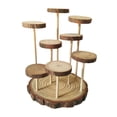 thumbnail image 3 of MERIGLARE Wood Display Riser Home Decor Storage Shelf for Cosmetic Accessories Perfume 8 Platforms, 3 of 9