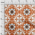 thumbnail image 2 of oneOone Viscose Jersey Orange Fabric Asian Block Floral Quilting Supplies Print Sewing Fabric By The Yard 60 Inch Wide, 2 of 4