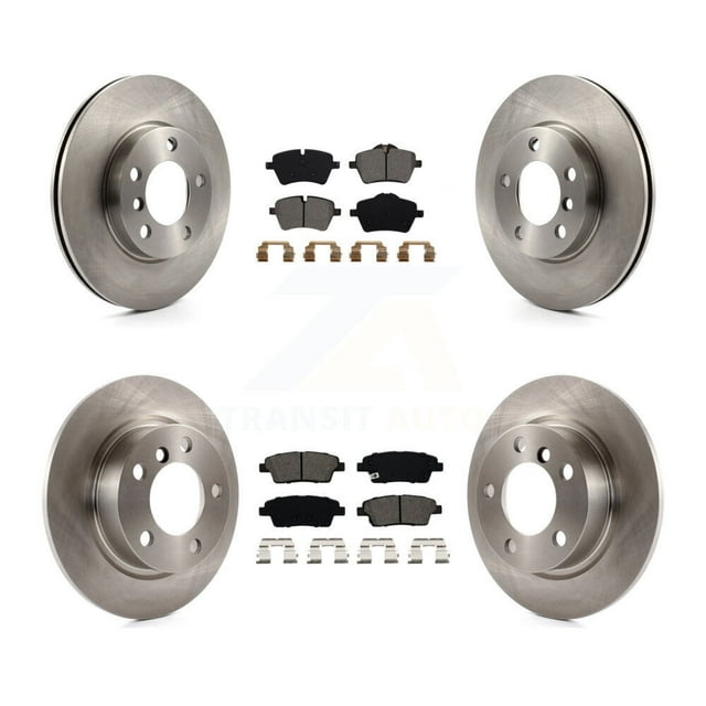 Transit Auto Front Rear Disc Brake Rotors and Semi-Metallic Pads Kit for Car Mini Cooper Countryman Paceman Base K8S-101472