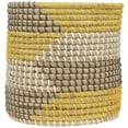 thumbnail image 3 of Northlight Set of 3 Striped Olive and Beige Woven Seagrass Baskets 9.75", 3 of 6