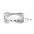 thumbnail image 2 of High polished (no plating) Stainless Steel Ring with AAA Grade CZ in Clear for Women Style DA239, 2 of 5