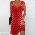 thumbnail image 2 of Pisexur Robes d'Été pour Femmes Décontractées Hawaïennes à Fleurs Robe de Plage Col Rond Sans Manches Mode Bohème Robe de Plage à Fleurs Robe d'Été Robe Trapèze P-2TG, 2 of 5