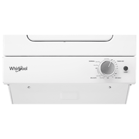 Whirlpool - 1.6 Cu. Ft. Top Load Washer and 3.4 Cu. Ft. Electric Dryer with Smooth Wave Stainless Steel Wash Basket - White
