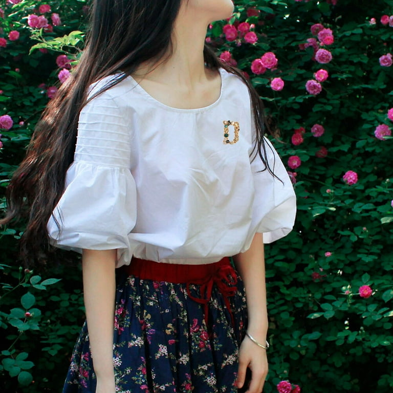 Fashion Letters Shaped Brooch Blouse Collar Fashion Letter Collar Alloy Letter Breatpin D