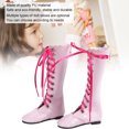 thumbnail image 4 of Botas Botas con cordones para muñeca de 60 cm botas para muñeca exquisitas para niñas y niños zapatos accesorios de juguete para niños botas planas rosa ANGGREK Otros, 4 of 8