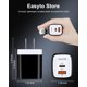 thumbnail image 4 of UTAH-[3Pack/20W] USB C Charger Adapter, Dual-Port PD USBC Wall Charger Block for iPhone 16 Pro Max 16Pro 15 Pro 14, Type C Brick Power Box Quick Charge 3.0 Cargador Cube Base for Samsung Galaxy S24 U, 4 of 4