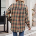 thumbnail image 4 of Veste Chemise à Carreaux Décontractée Mode Automne pour Femmes, 4 of 6