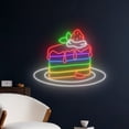 thumbnail image 2 of Handmadetneonsign Rainbow Cake LED Sign, Strawberry Cake Neon Sign, Cream Cake Bakery Neon Light, 2 of 5