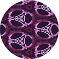 thumbnail image 1 of Ahgly Company Machine Washable Indoor Round Transitional Orchid Purple Area Rugs, 3' Round, 1 of 7