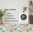 thumbnail image 3 of 2x3 Rug, Tropical Floral Door Mat, Palm Leaf Rug, Flower Leaves Rugs for Entryway, Washable & Non Slip & Soft Low Pile Small Carpet, Indoor Doormat, Tropical Floral Home Decor & Gifts, 3 of 7