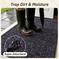 thumbnail image 3 of SIXHOME Door Mats for Inside 24"x47" Non Slip Rubber Welcome Mat for Inside Low-Profile Dirt Trapper Indoor Door Mats for Entryway Soft Absorbent Washable Entry Rug Floor Mats Modern Doormat Purple, 3 of 7