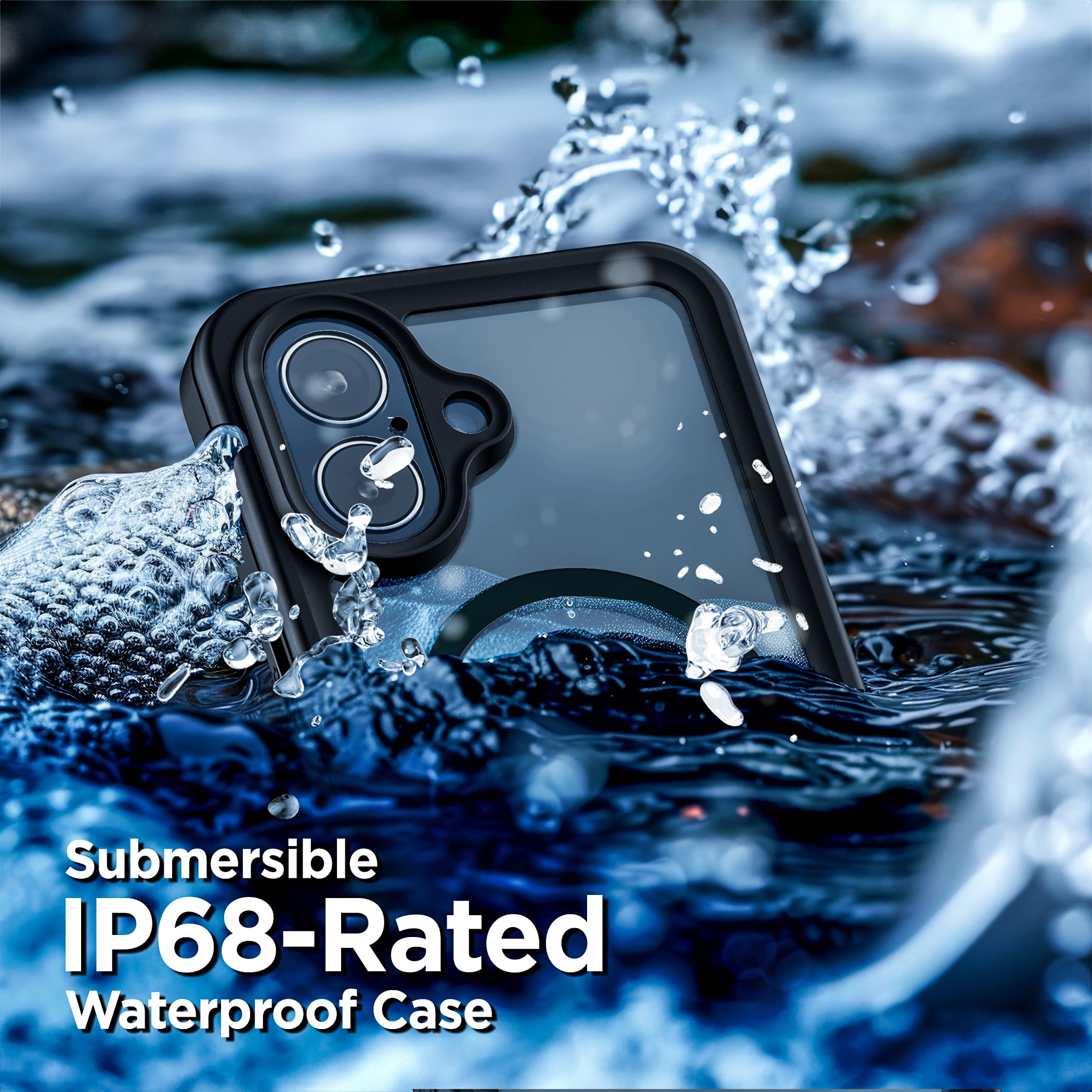 Encased for iPhone 17 Waterproof Case with Camera Control Capture Button [IP-68] Full Body Protection with Built-in Screen Protector (Compatible with MagSafe)