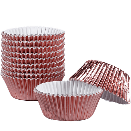 

500 Pieces Foil Cupcake Liners Standard Metallic Cupcake Wrappers Cups Muffin Baking Cups for Weddings Birthdays Baby Showers Party