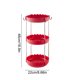thumbnail image 3 of Soporte para la encimera de cocina, soporte organizador de vasos de plástico de 3 niveles, estantería vertical desmontable para utensilios de cocina, bandeja de desagüe, rojo verde blanco, 18,9 x, 3 of 6