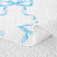 thumbnail image 5 of Manfei Blue Watercolor Bow Twin Quilt Set for Girls, Cartoon Bowknot Style Twin Coverlet Set, 5 of 7