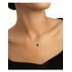 thumbnail image 3 of Collar Xtellar De Oro De 14k Para Mujer Con Circonitas Cúbicas Verde, 3 of 4