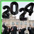 thumbnail image 5 of Giant Black 2024 Graduation Balloons for Class of 2024 Celebrations, 42 Inch Number Balloons Perfect for Festive Decorations and Memorable Graduation Events, 5 of 5