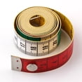thumbnail image 3 of 60" /150cm Leather Body Measuring Ruler Sewing Cloth Tailor Tape Measure Soft Flat Ruler with Button, 3 of 5