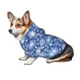 thumbnail image 7 of Fotbe whiet Snowflake blue background Print Small Dog Sweater Hoodies Pet Grey Hooded Soft Fleece Sweatshirts with Pocket Fall Winter Puppy Cat Sweaters Warm Clothes-Medium, 7 of 7