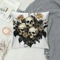 thumbnail image 2 of MDO  Sunflowers Skulls Eye Ball One Throw Pillow with Cover for Couch Bed Sofa, 18 x 18 Decorative Pillows w/Case, 2 of 5