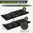 thumbnail image 4 of ProsourceFit Ensemble de 2 Poids pour Cheville / Poignet et Bras / Jambe, Sangle Ajustable 1 lb-5 lb, Poids Ajustable 15 lb, 10 lb, 7 lb pour Hommes et Femmes, 4 of 4