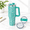 Green Leopard, variant on 40 Oz Black Leopard Stainless Steel Double Wall Vacuum Insulated Travel Tumbler With Handle