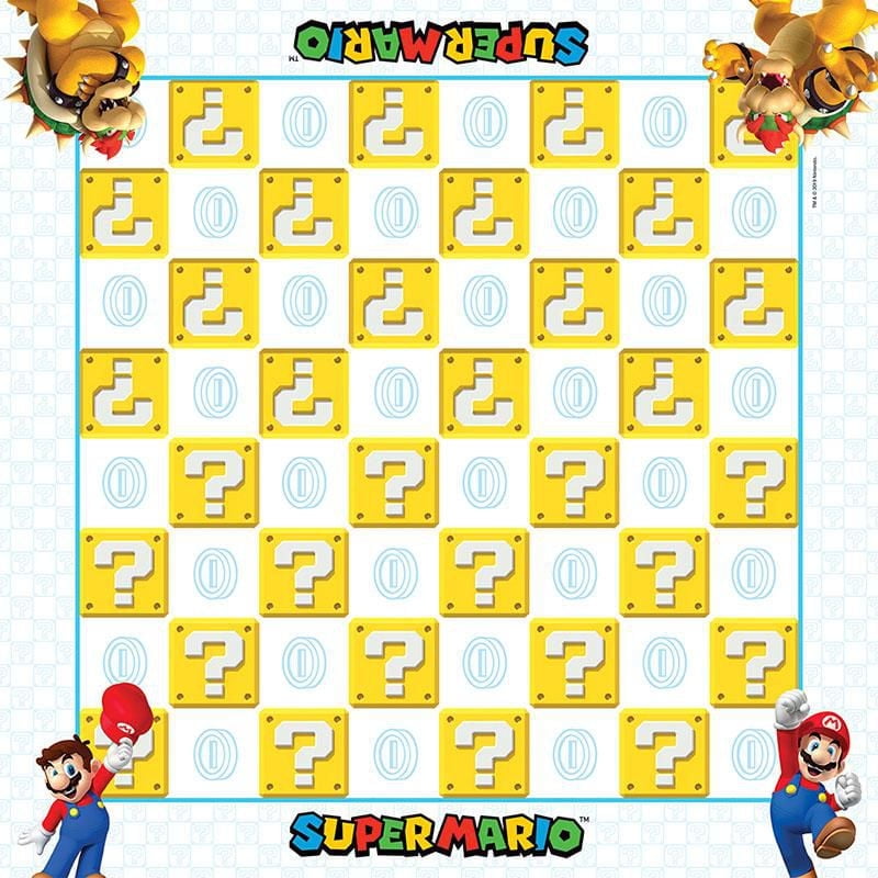 USAopoly DAMES & TIC TAC TOE: Super Mario Contre Bowser Jeu De Plateau