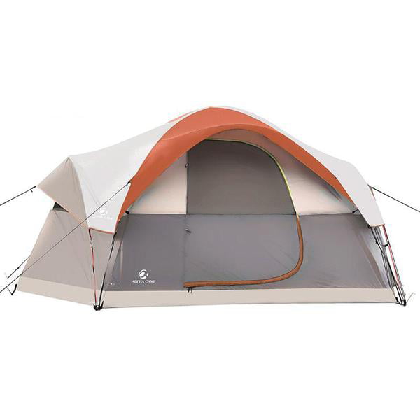 6 Person Tents for Family Camping Instant Pop Up Dome Outdoor Tent Quick Easy Set Up 13.5 x 7 Waterproof with Rainfly and Mesh Roofs & Door & Windows 