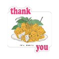 thumbnail image 1 of Snake Food Fried chicken pieces Thank You Stickers Quote Grateful, 1 of 3