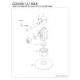 thumbnail image 3 of Kingston Brass CC53307DLK 5/8-Inch O.D. Comp x 3/8-Inch O.D. Comp Quarter-Turn Angle Shut-Off Valve with Flange in Brushed Brass, 3 of 5