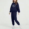 thumbnail image 6 of Girls Pullover Sweatsuit Casual Sweatpants Loungewear Set Long Sleeve Tracksuit Workout Sets Kids Clothes 2-14 Years, 6 of 6