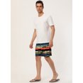 thumbnail image 4 of INSPIRE CHIC Shorts de ba?o con estampado de color en contraste de cintucon cordón de verano pahombre marrón 32, 4 of 6