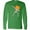Kelly Green, variant on Halloween Dabbing Great Pumpkin Skeleton Long Sleeve T-Shirt